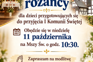 Ogłoszenia duszpasterskie na XXVII Niedziele Zwykła 04.10.2026r.